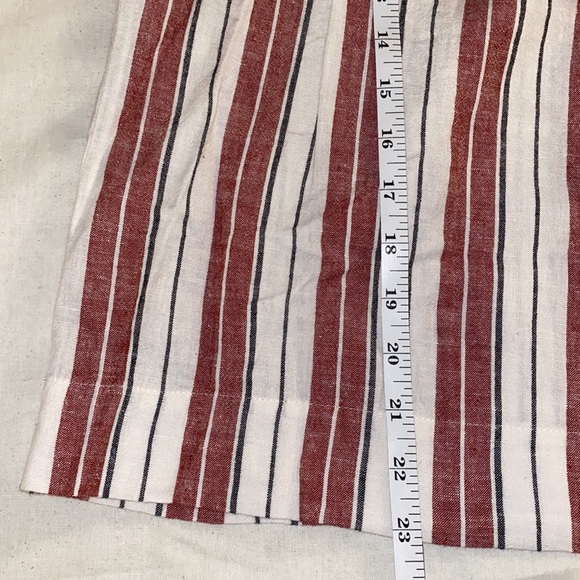 Loft Striped Linen Blend Short Sleeve Blouse - Picture 9 of 11
